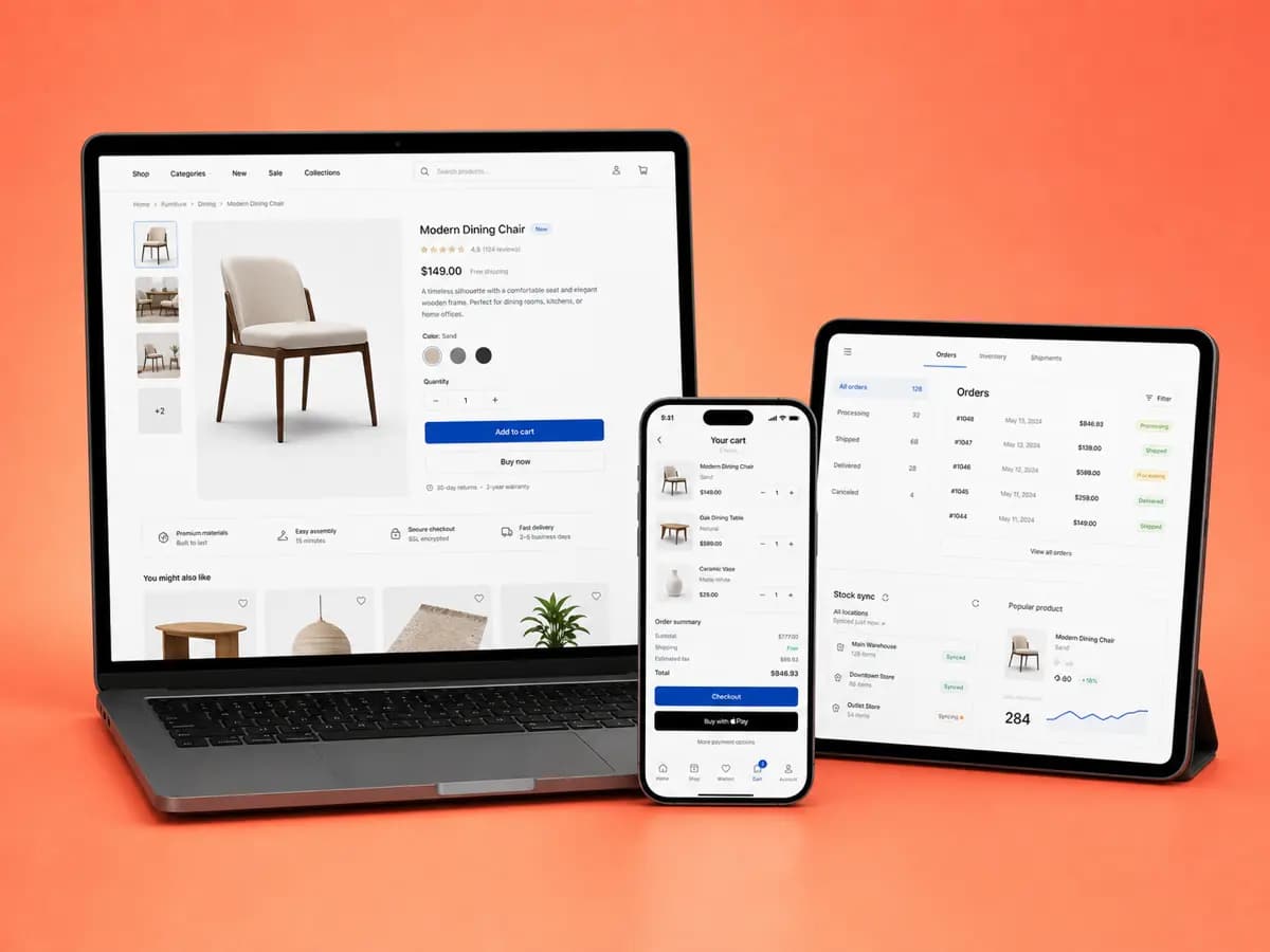 Magazin online conectat cu stocul și sistemul de gestiune