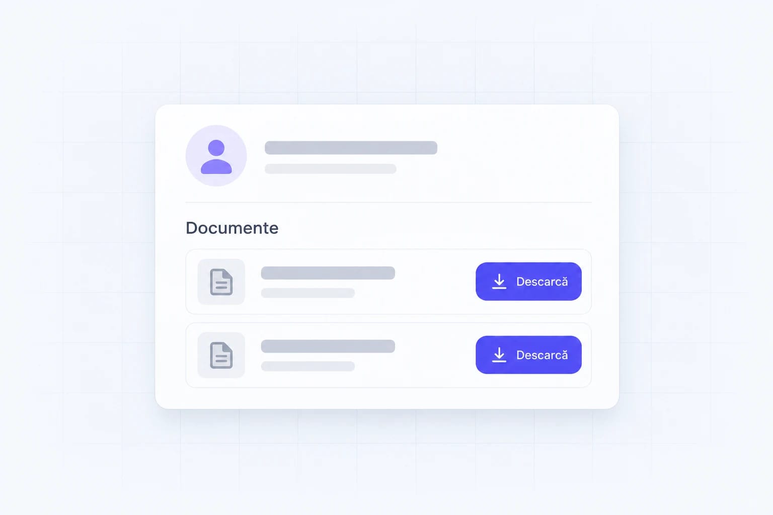 Ilustrație pentru documente și conturi de client într-un portal