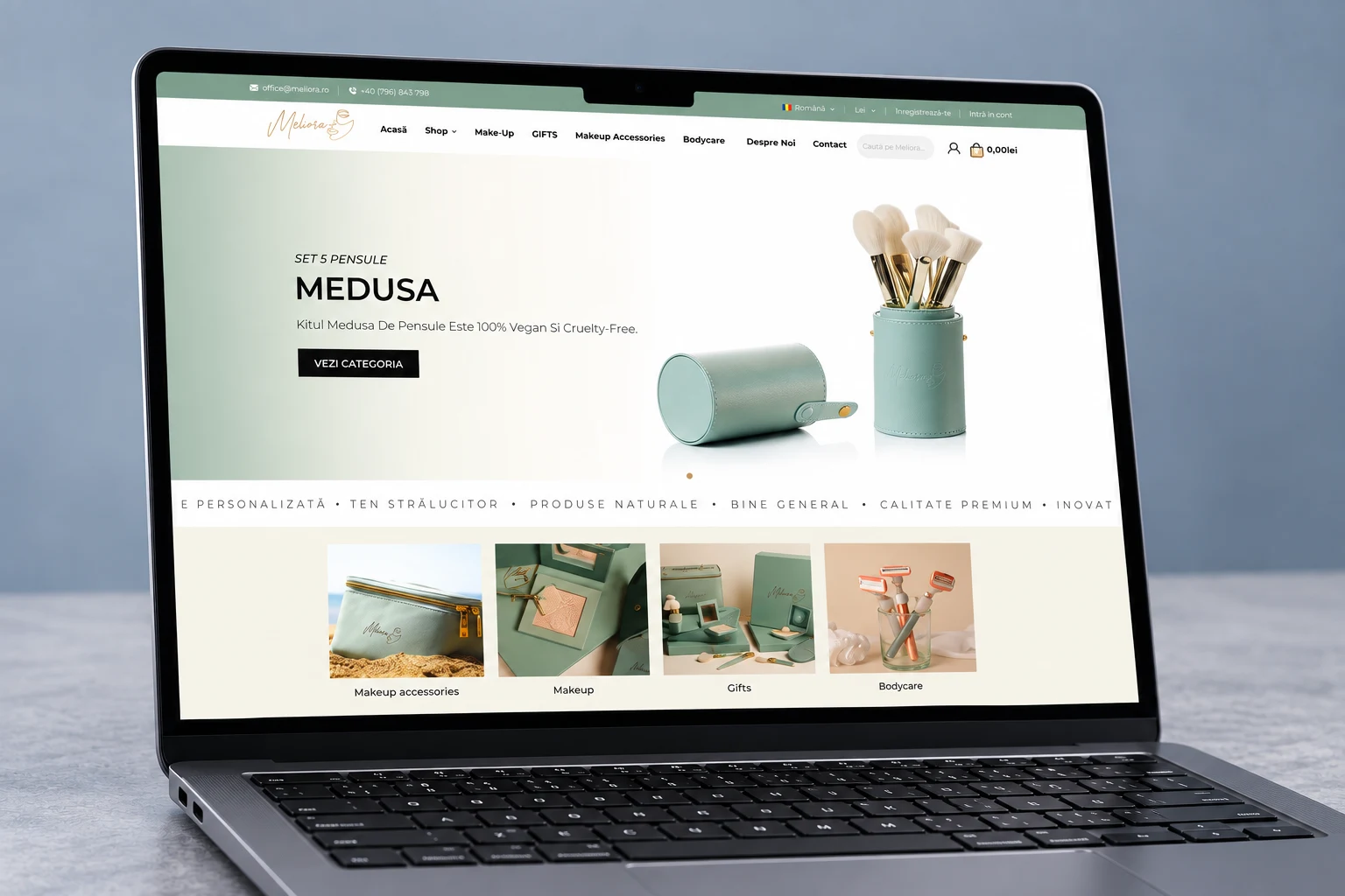 Magazinul online Meliora, realizat de Webmate