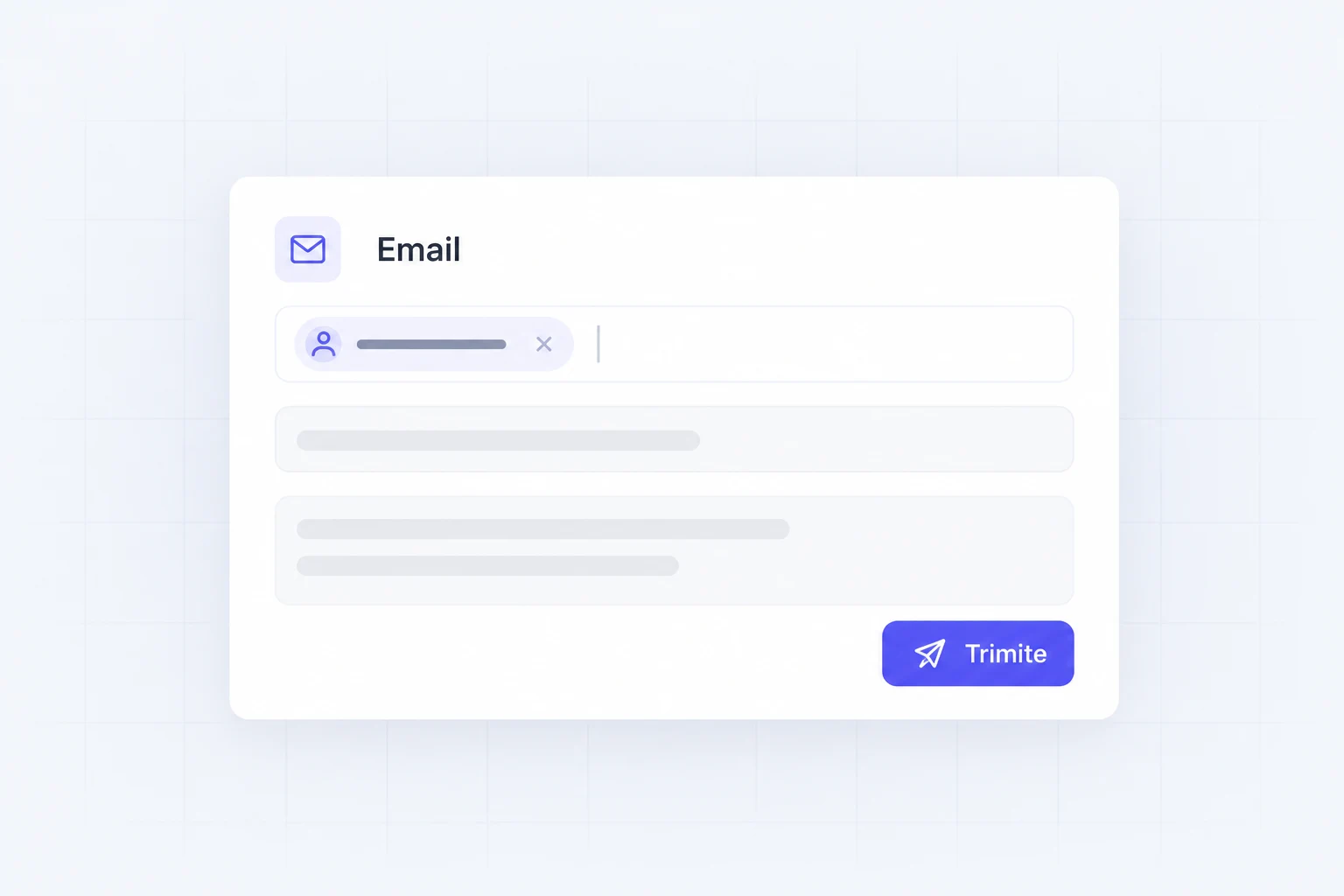 Ilustrație UI/UX pentru mesaje prin email